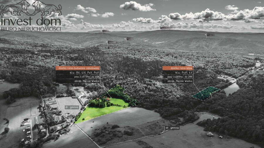 gorlicki, Sękowa, Męcina Wielka, małopolskie, Wyjątkowa willa z 5-hektarową posiadłością pod lasem – Męcina Wielka