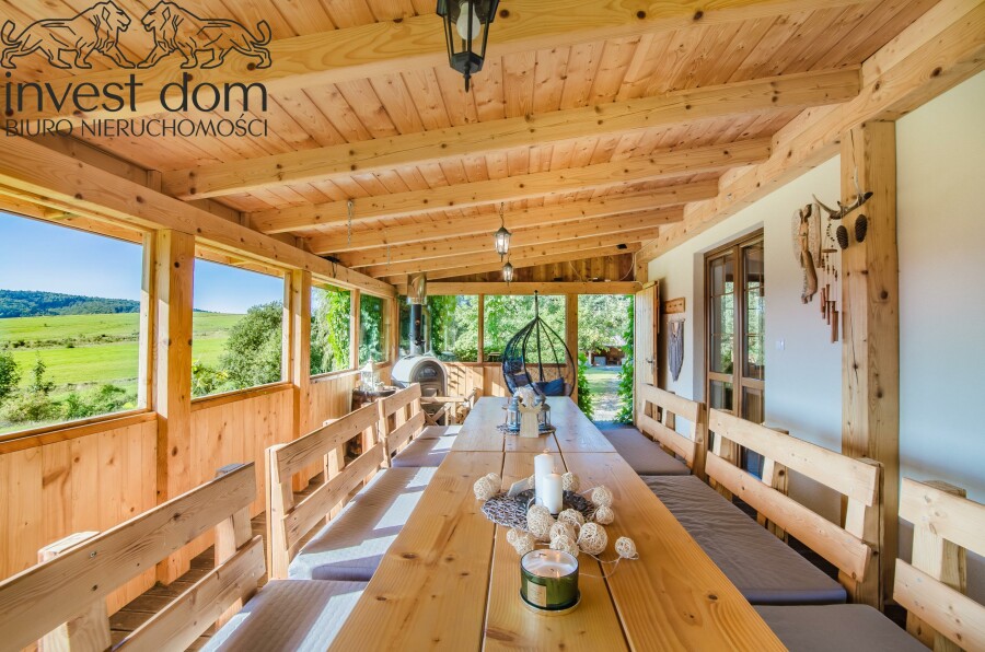 gorlicki, Sękowa, Męcina Wielka, małopolskie, Wyjątkowa willa z 5-hektarową posiadłością pod lasem – Męcina Wielka