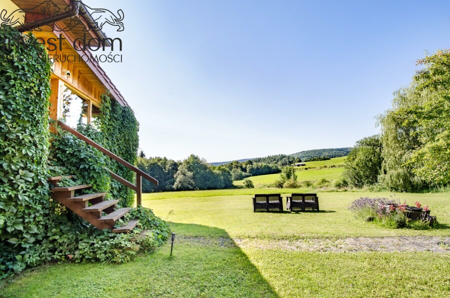 gorlicki, Sękowa, Męcina Wielka, małopolskie, Wyjątkowa willa z 5-hektarową posiadłością pod lasem – Męcina Wielka