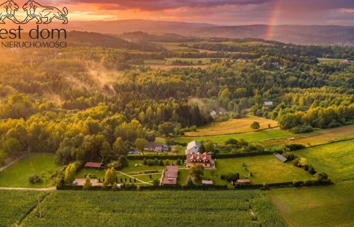 małopolskie, gorlicki, Funkcjonujący pensjonat z domkami i SPA w sercu Beskidu Niskiego – 32 miejsca noclegowe