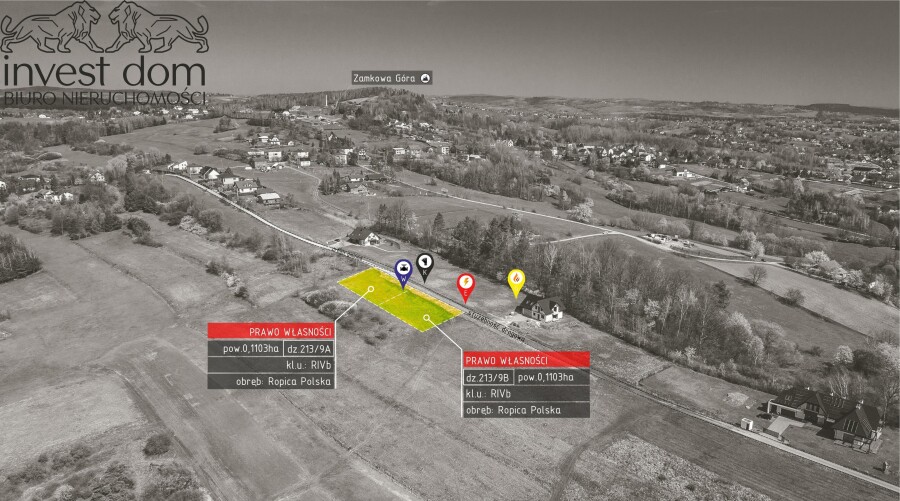 gorlicki, Gorlice, Ropica Polska, małopolskie, Widokowe działki budowlane w Ropicy Polskiej !!