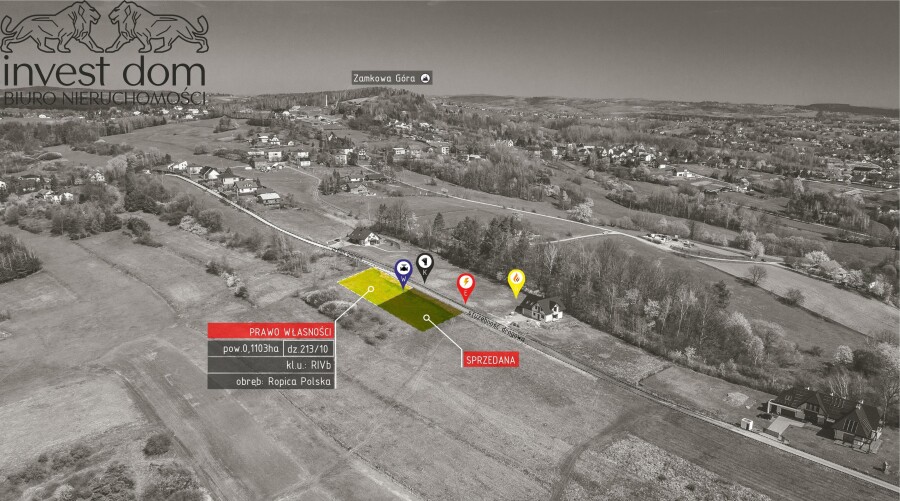 gorlicki, Gorlice, Ropica Polska, małopolskie, Widokowe działki budowlane w Ropicy Polskiej !!
