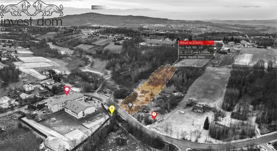 jasielski, Skołyszyn, Bączal Dolny, podkarpackie, Działka w centrum miejscowości Bączal Dolny