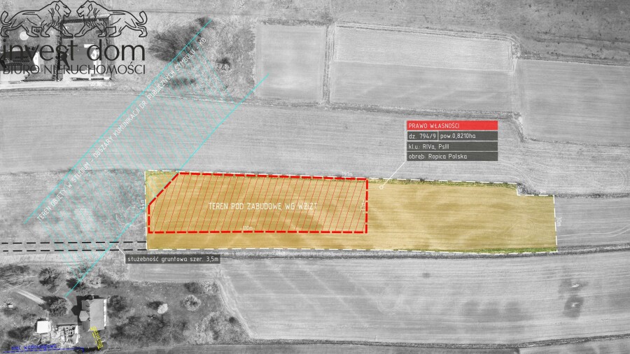 gorlicki, Gorlice, Gorlice, małopolskie, Duża działka z WZ | 8210 m² | inwestycja deweloperska | Gorlice / Ropica Polska
