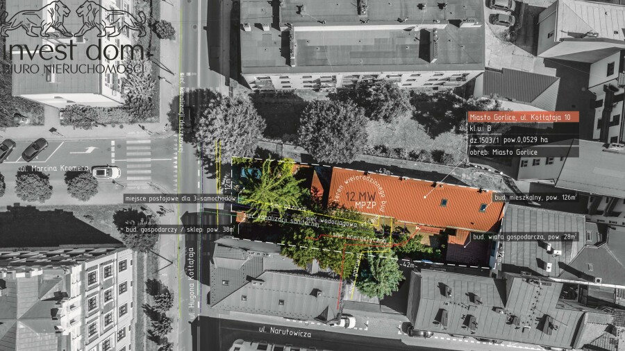 gorlicki, Gorlice, Gorlice, małopolskie, Dom w centrum Gorlic 126 m² + lokal usługowy 37 m² | działka 529 m² | duży potencjał