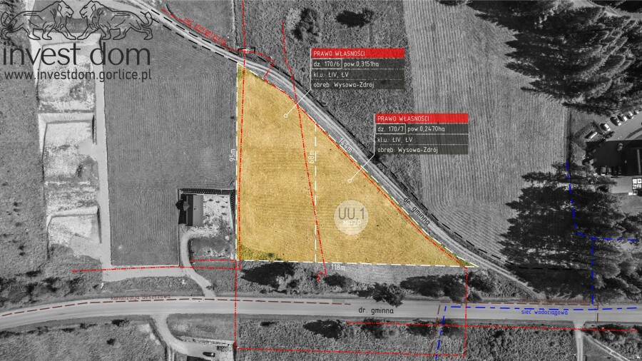 gorlicki, Uście Gorlickie, Wysowa-Zdrój, małopolskie, Działki pod usługi uzdrowiskowe w Wysowej-Zdrój przy sanatorium !